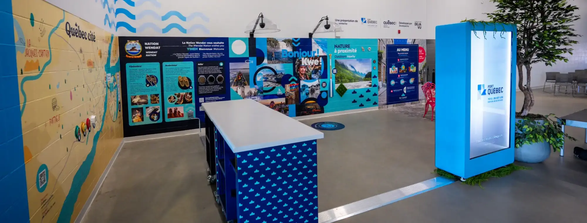 Image d'un kiosque qui présente le projet